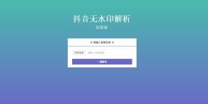 抖音视频无水印解析下载源码-月其科技